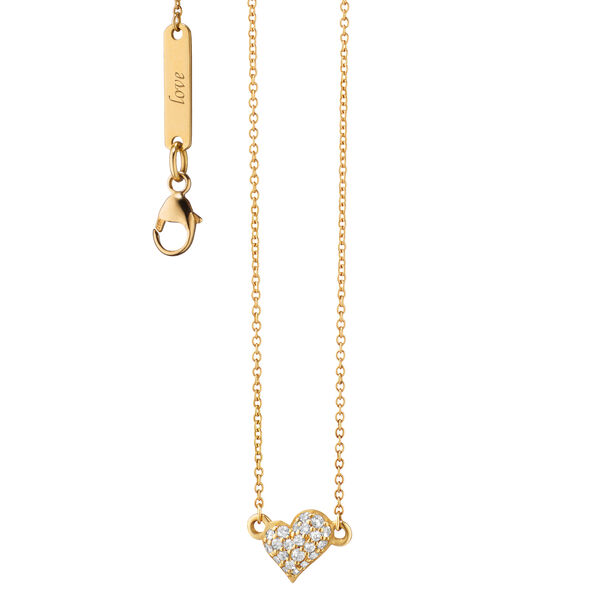 Collier &agrave; breloque Critters & Things Mini Heart en or jaune avec diamants